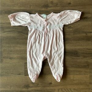 Sweet Pea Pink Footed One-Piece for Baby